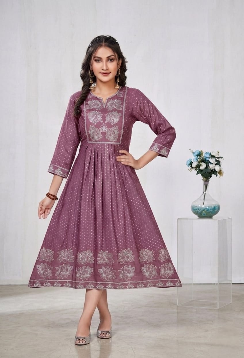 Printed Anarkali Kurti
