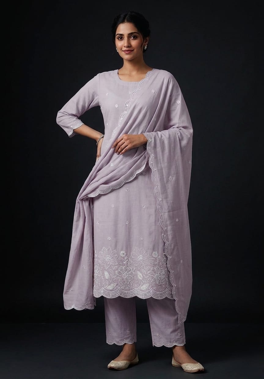 Lavender Salwar material
