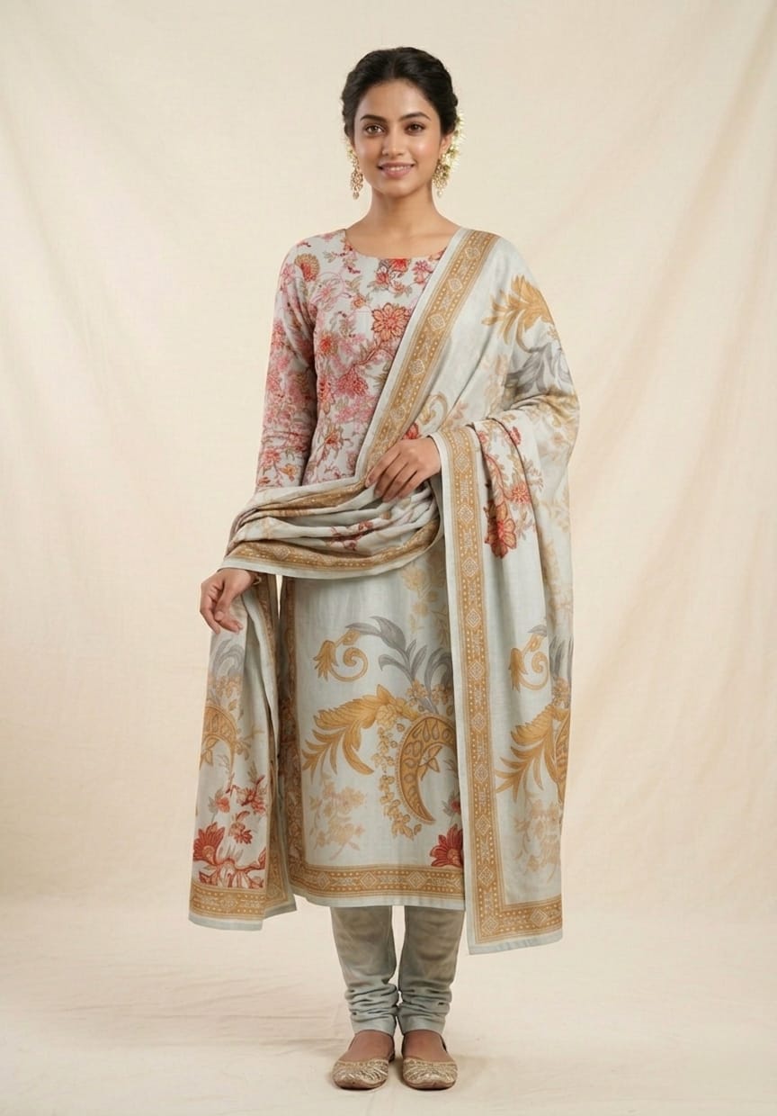 Floral Printed Cotton Salwar Material