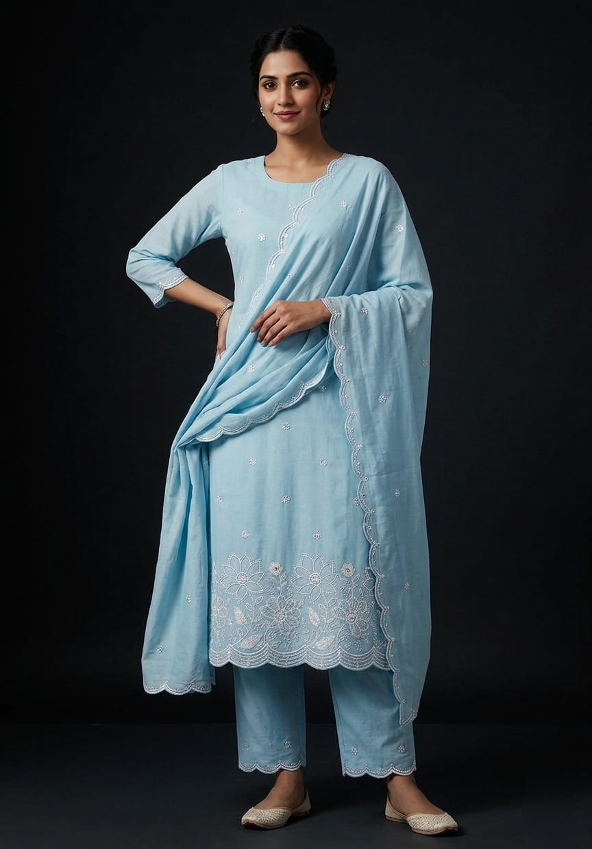 Blue Salwar material
