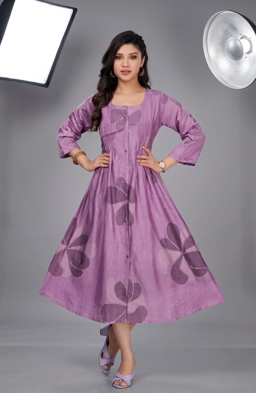 Lavender Floral Kurti