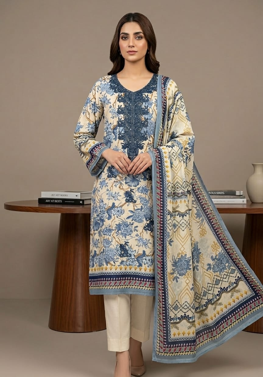 Floral Printed Cotton Salwar Material