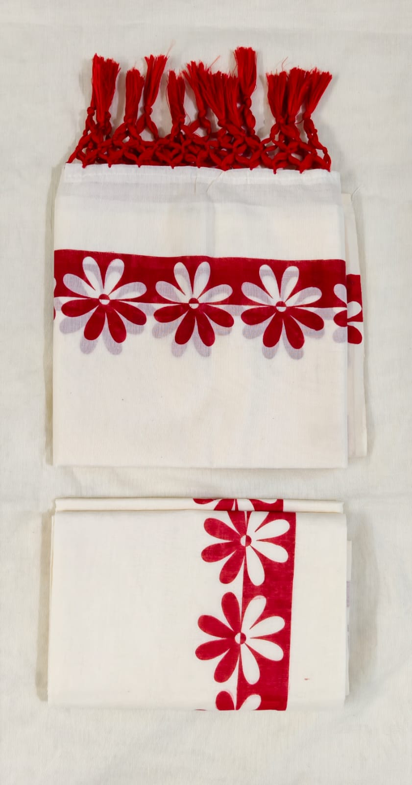 Kerala Set mundu - Red