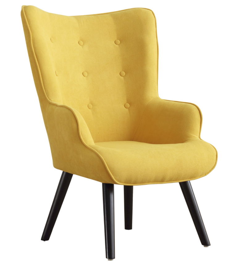 Butaca Voss Amarilla  | Diseño Moderno con Patas Nórdicas