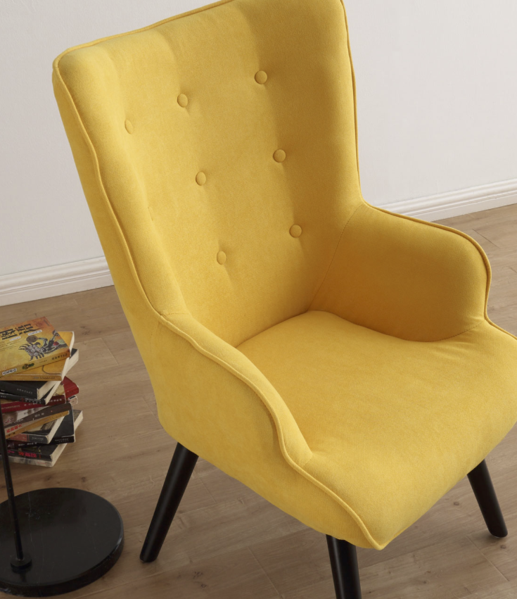 Butaca Voss Amarilla  | Diseño Moderno con Patas Nórdicas