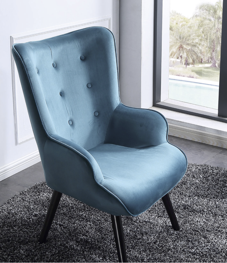 Butaca Voss Verde Aguamarina | Diseño Moderno con Patas Nórdicas