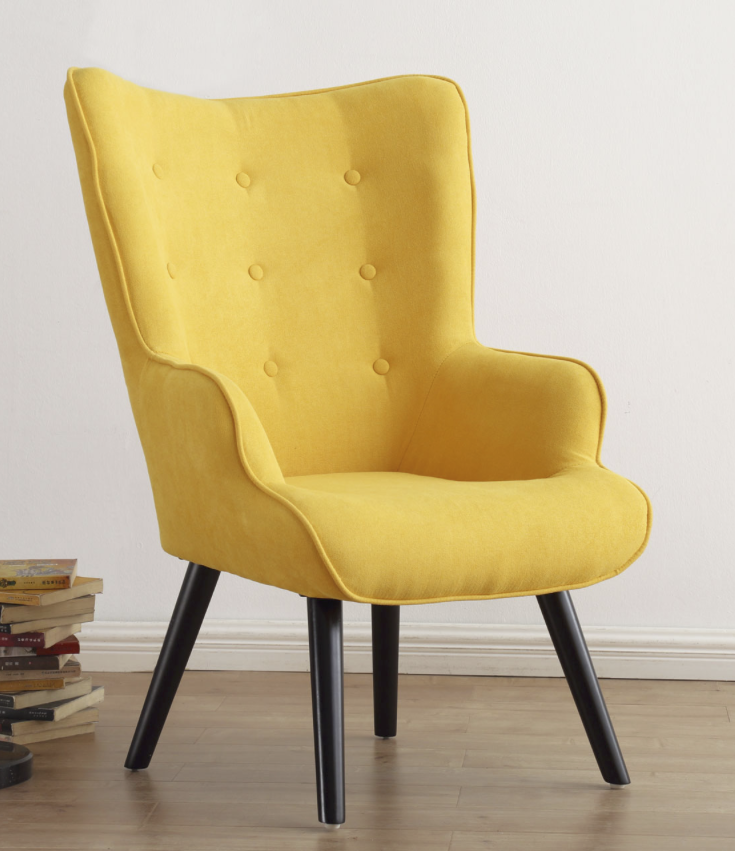 Butaca Voss Amarilla  | Diseño Moderno con Patas Nórdicas
