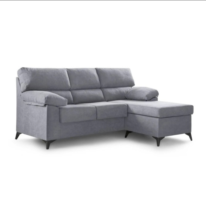 CHAISELONGUE  BURDEOS TELA GRIS 200CM 