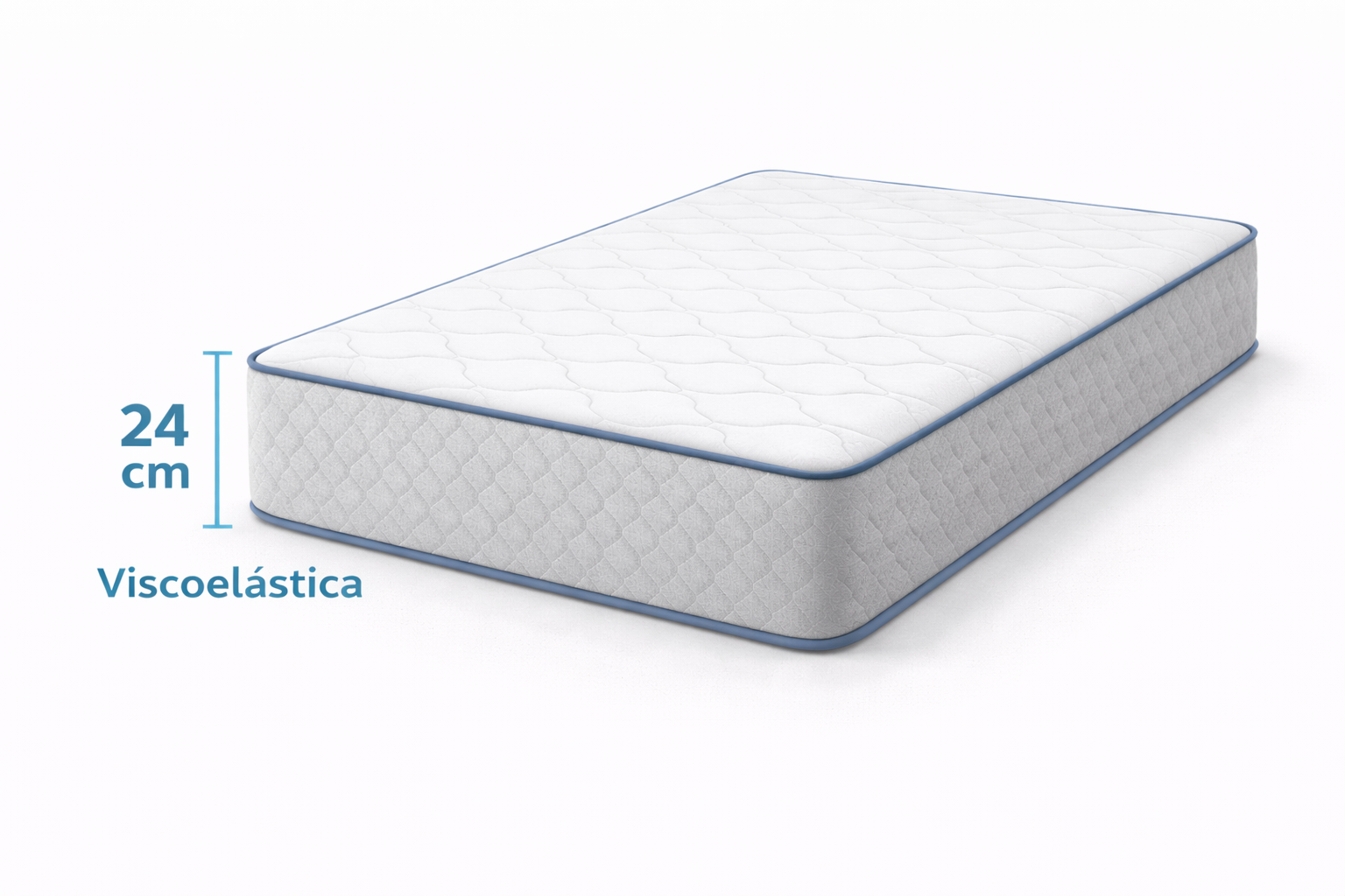 Colchón Viscoelástico 24 cm Altura | Máximo Confort y Adaptabilidad | Firmeza Media-Alta