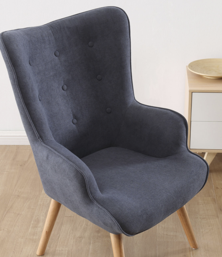 Butaca Voss Gris | Diseño Moderno con Patas Nórdicas