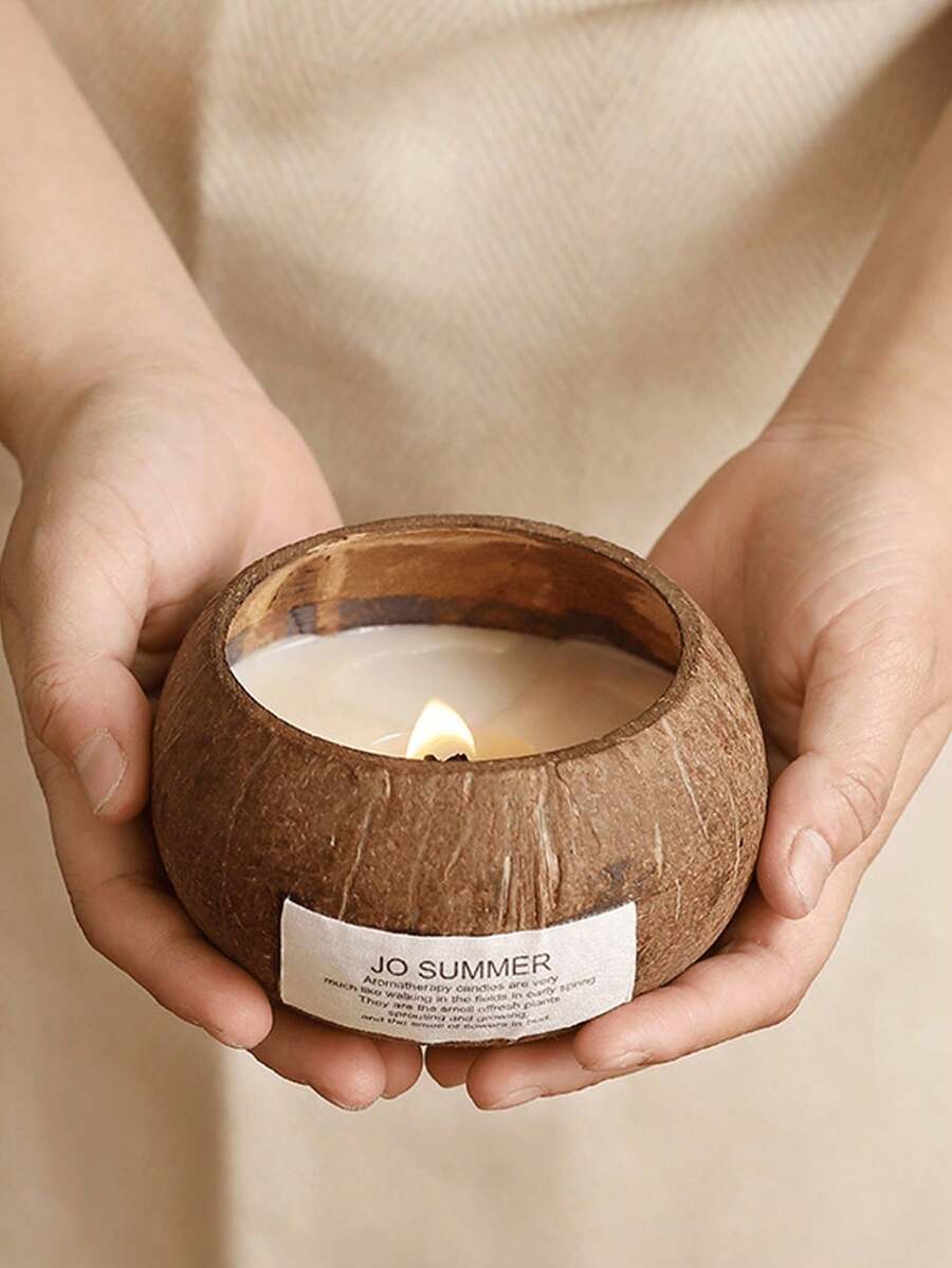 Coconut Shell Candle Holder