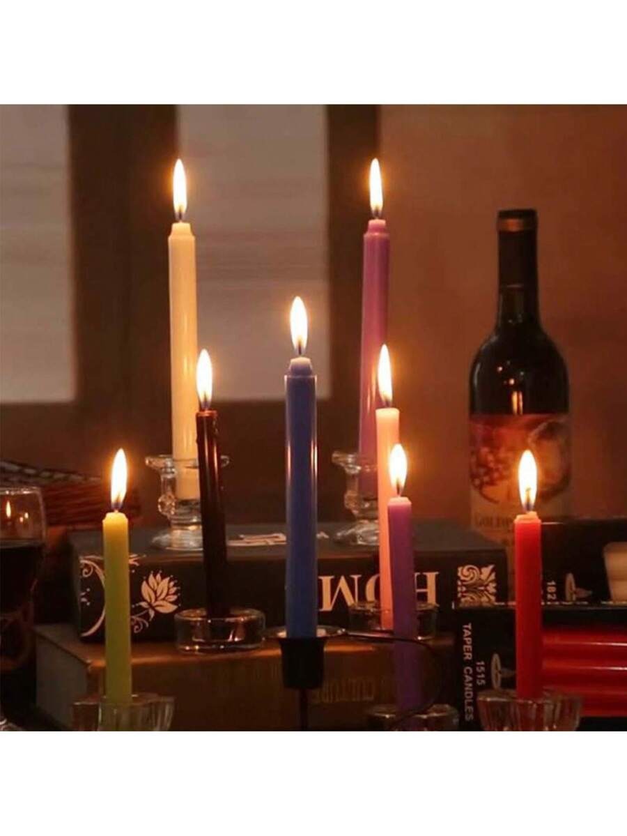 Assorted Color Taper Candles (Set of 10)