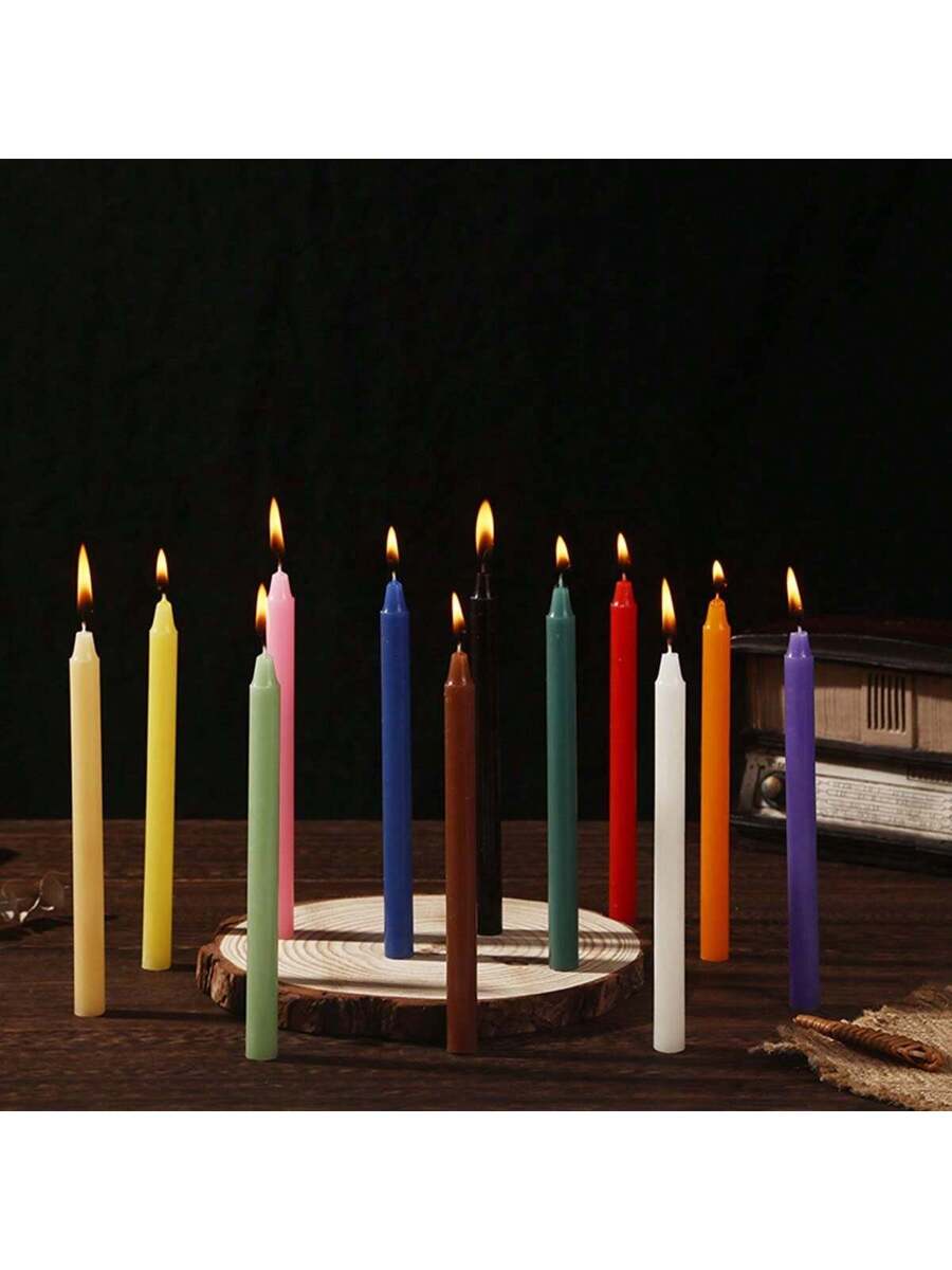 Assorted Color Taper Candles (Set of 10)