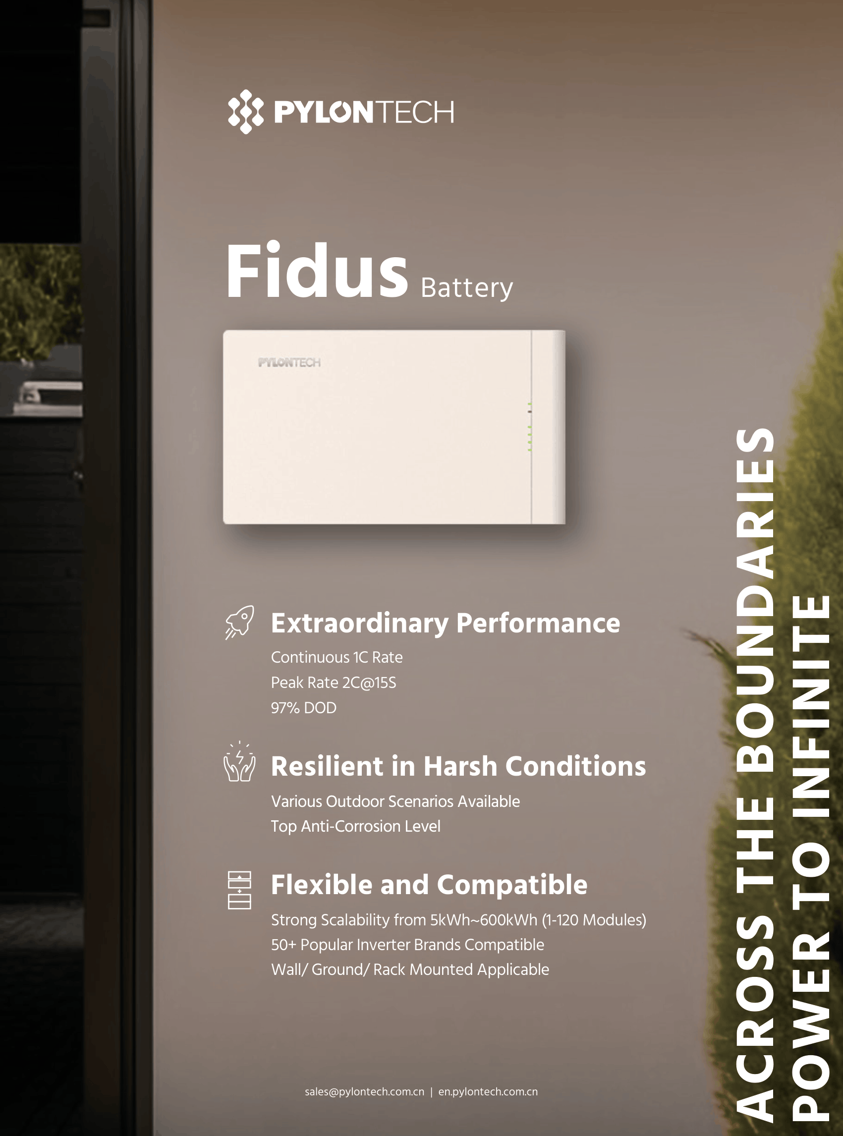 Fidus Battery Pylontech 5.12kw Wallmount