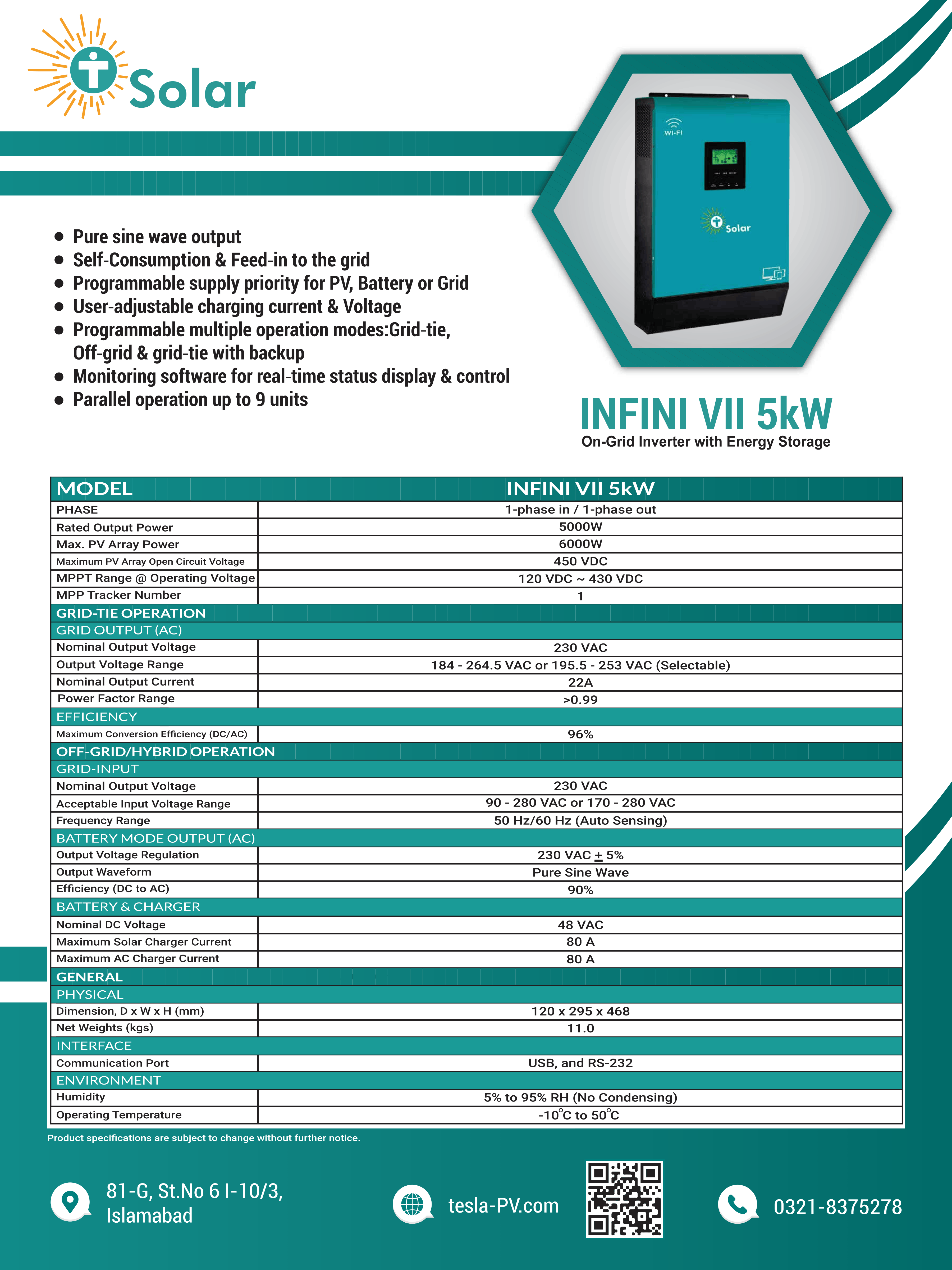 Infini Vii 6kW Solar Inverter