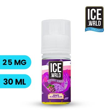 ICE WRLD GUMMY SERIES SALT NIC 30ML GRAPE BUBBLEGUM 