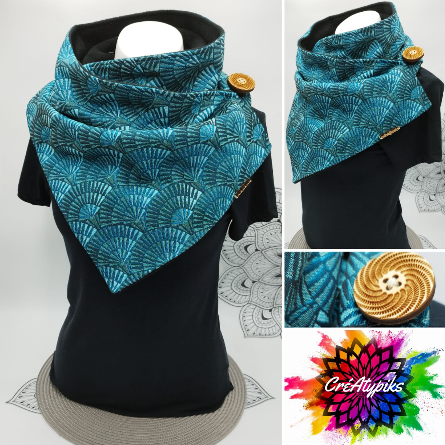 Écharpe géométrique  chic