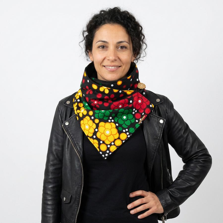 Echarpe Coloré Fleuri