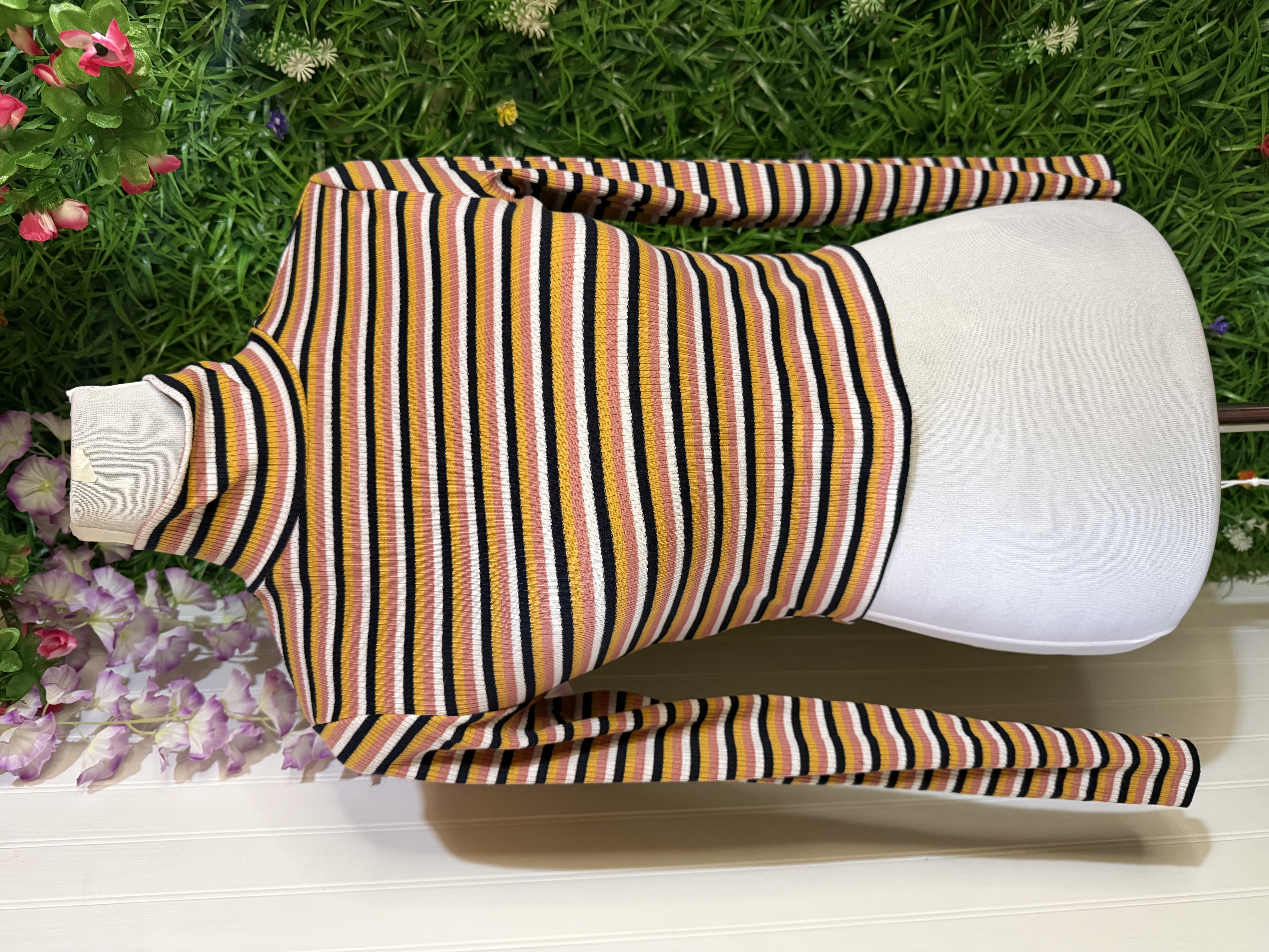 Top Crop de Rayas Retro - H&M Divided