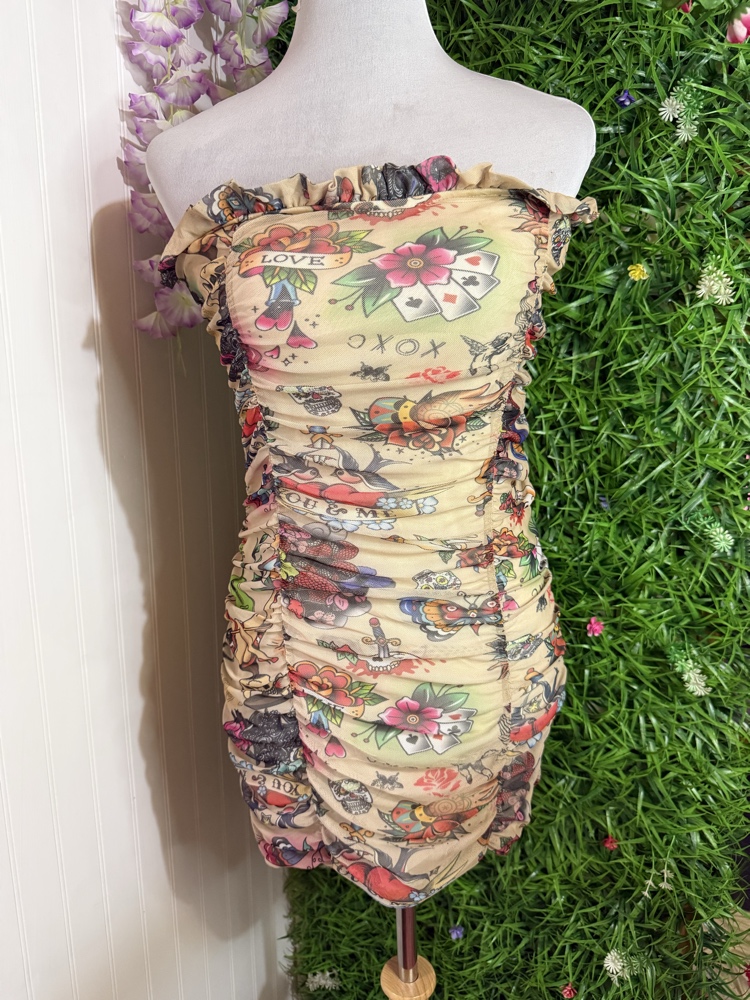 Vestido Mini MyStyle Tattoo Print