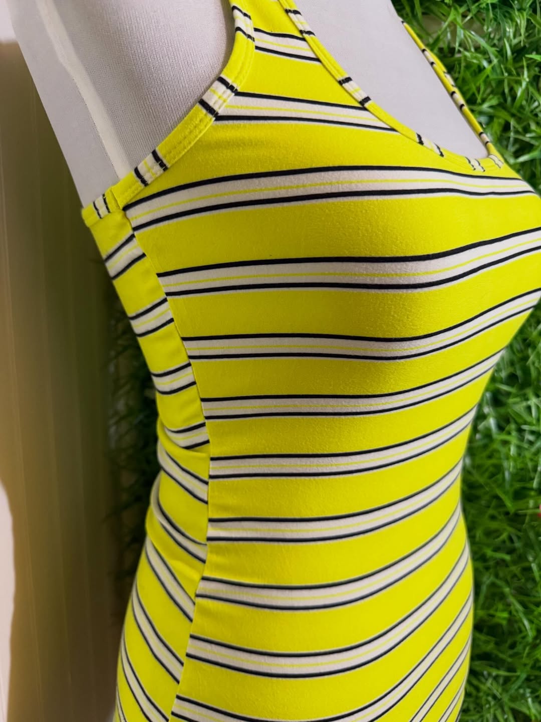 Polera Musculosa Rayada Amarillo Neón - Ardene Basic