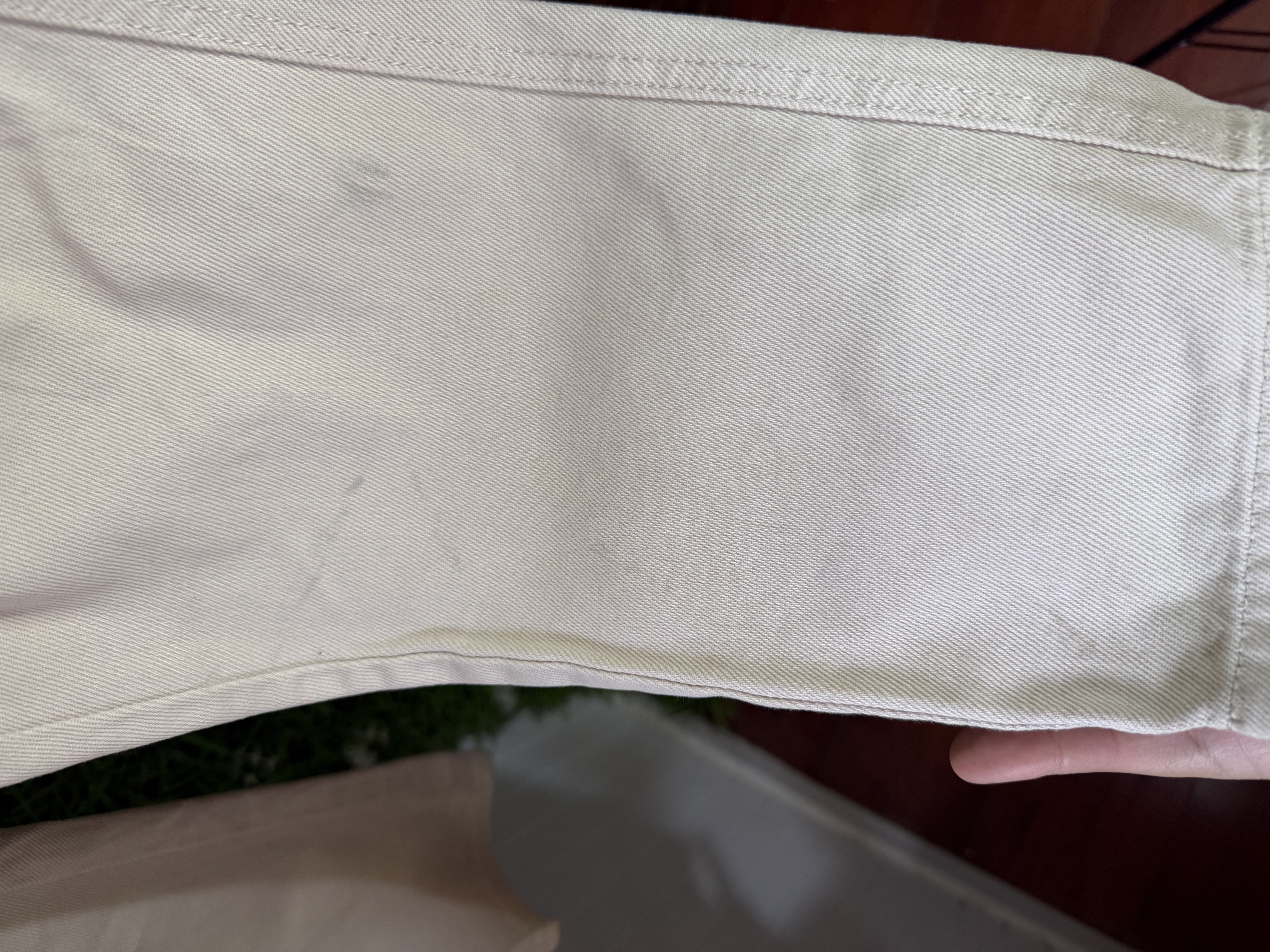 Pantalón H&M Mom Loose Fit - Beige Arena