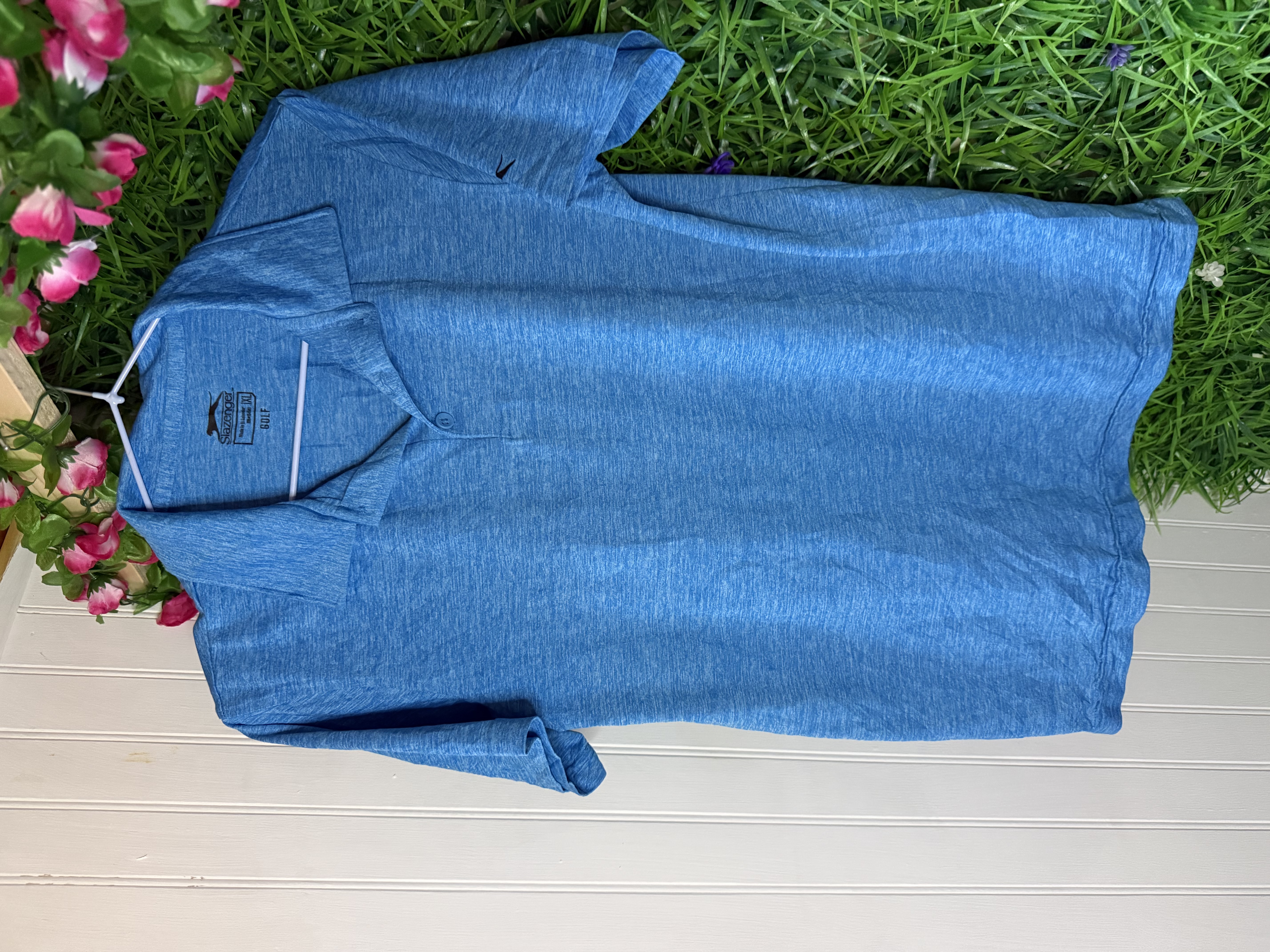 Polera de Golf Slazenger Premium – Azul Melange