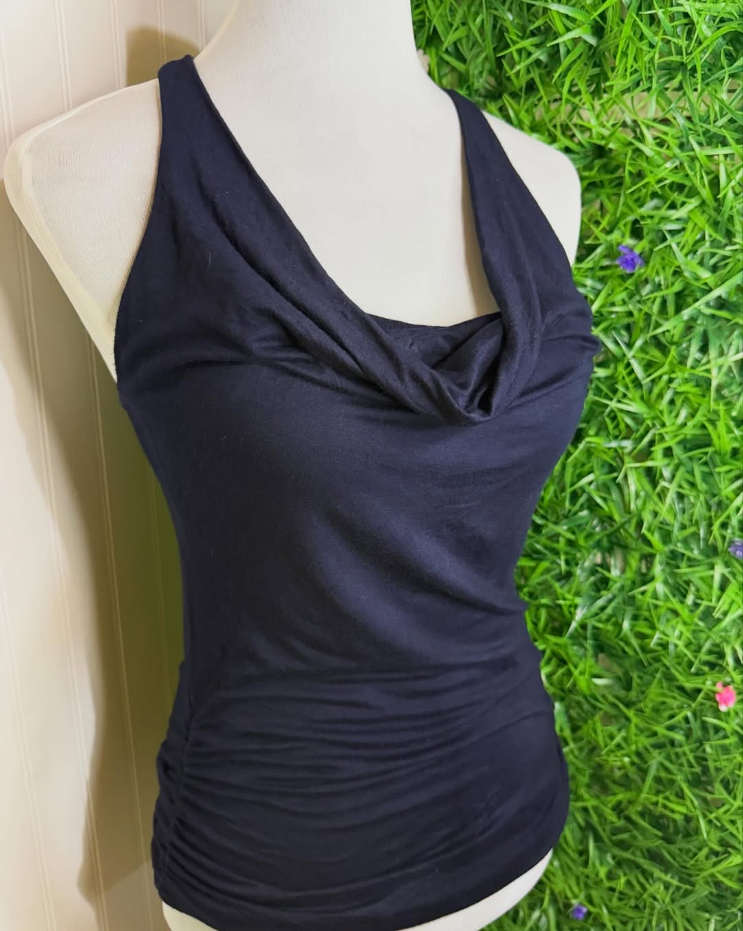 Top Fruncido con Escote Drapeado y Espalda Racerback