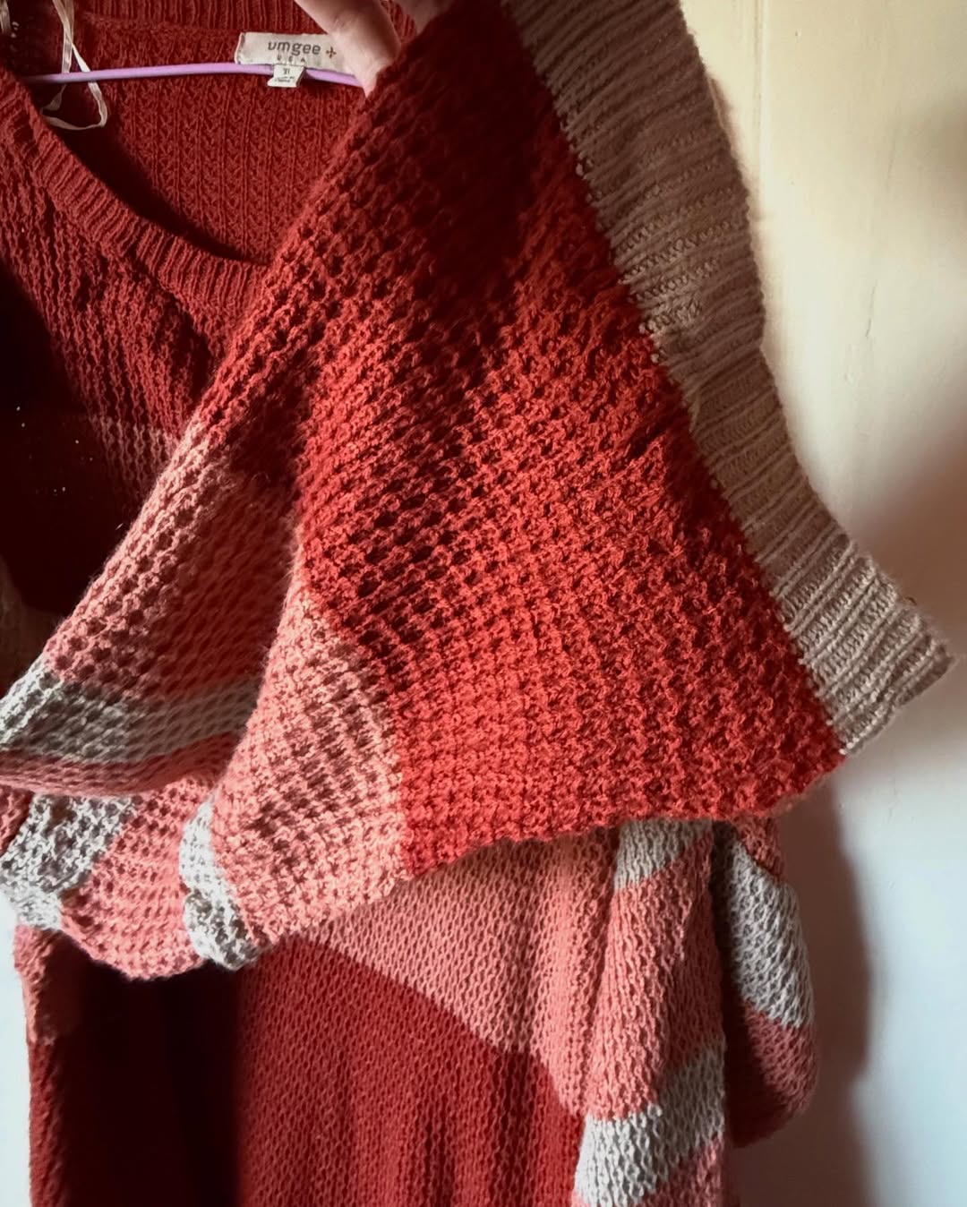 Sweater Boho Umgee USA - Rayas Terracota