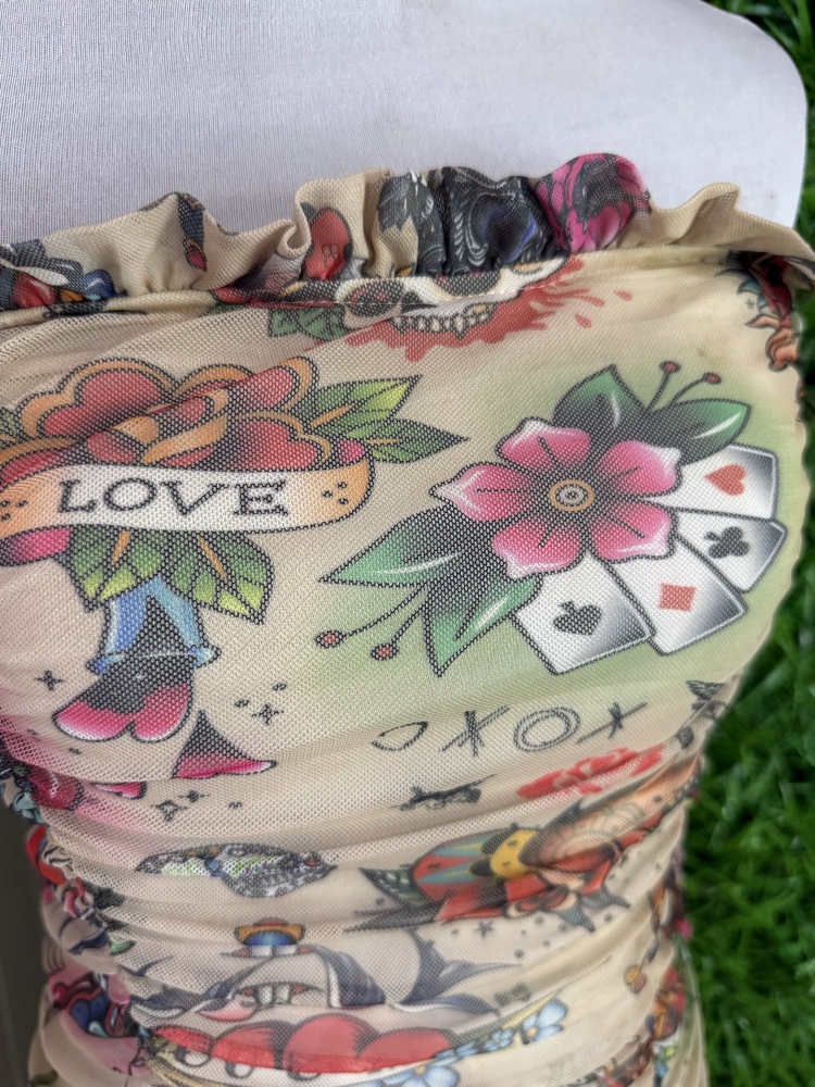 Vestido Mini MyStyle Tattoo Print