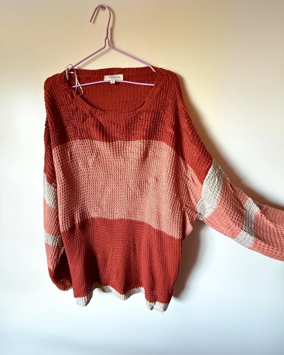 Sweater Boho Umgee USA - Rayas Terracota