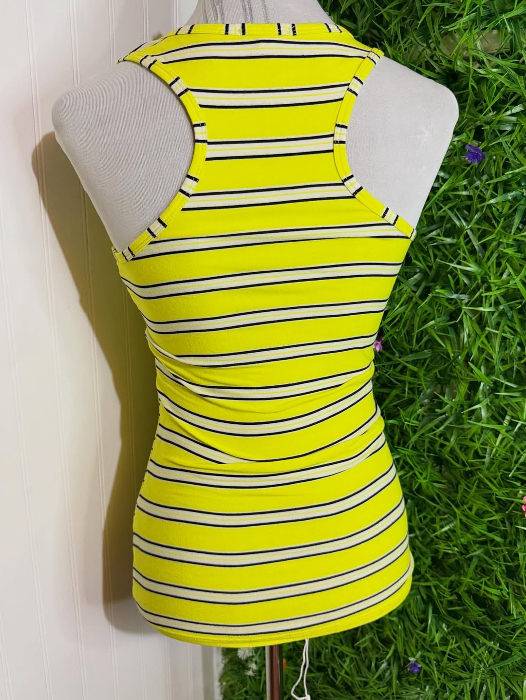 Polera Musculosa Rayada Amarillo Neón - Ardene Basic