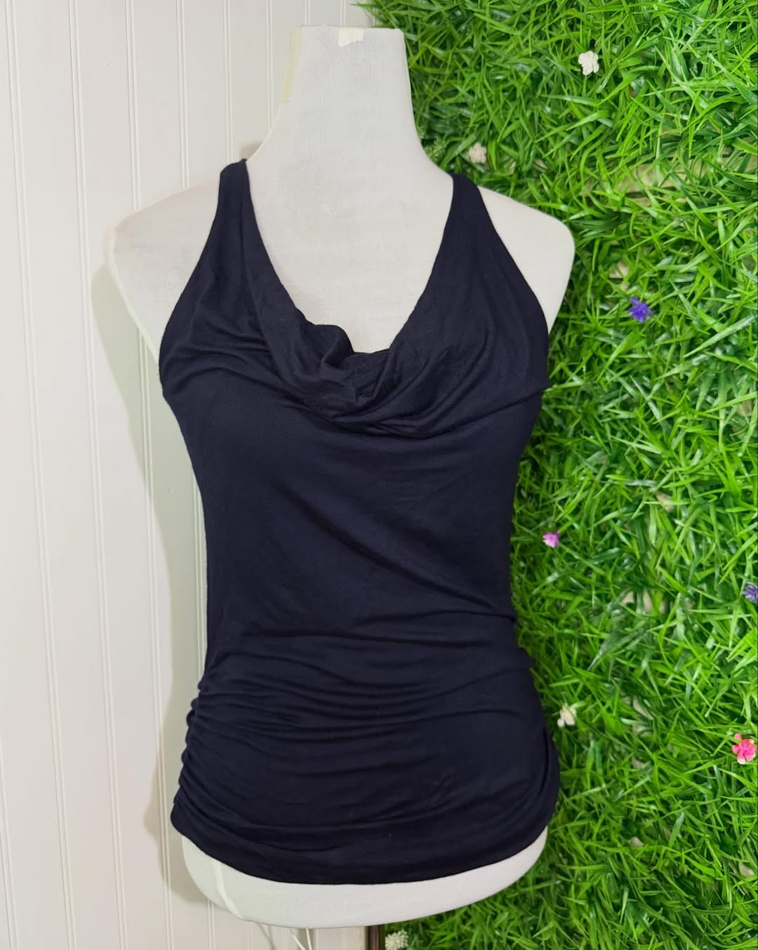 Top Fruncido con Escote Drapeado y Espalda Racerback