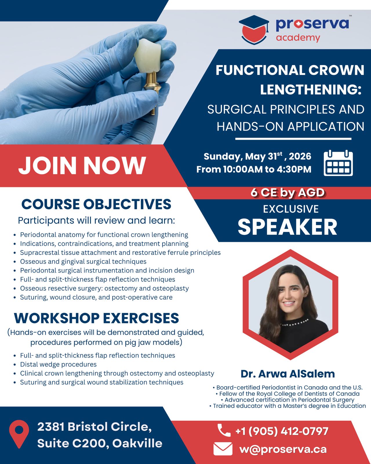 Functional Crown Lengthening Workshop (Surgical Principles & Hands-On Application)