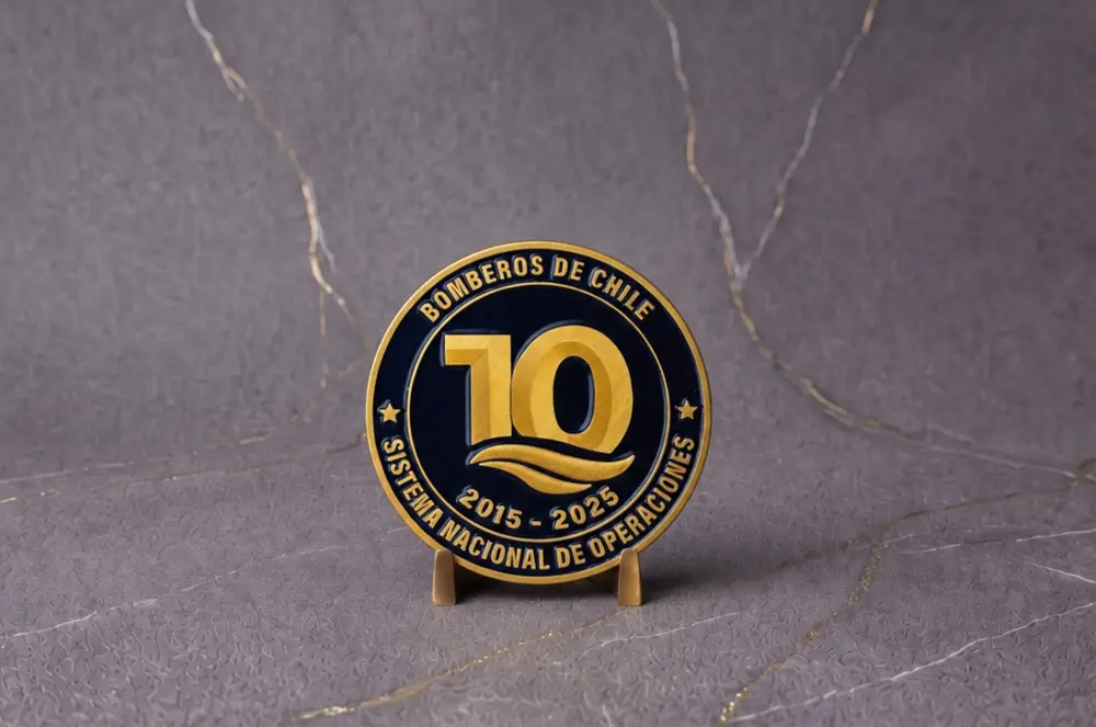 Moneda Conmemorativa | 10 Años del Sistema Nacional de Operaciones – Bomberos de Chile