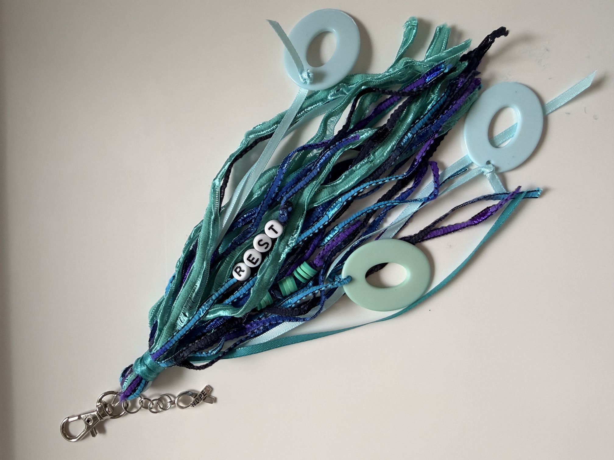  "REST" Boho Tassel Charm