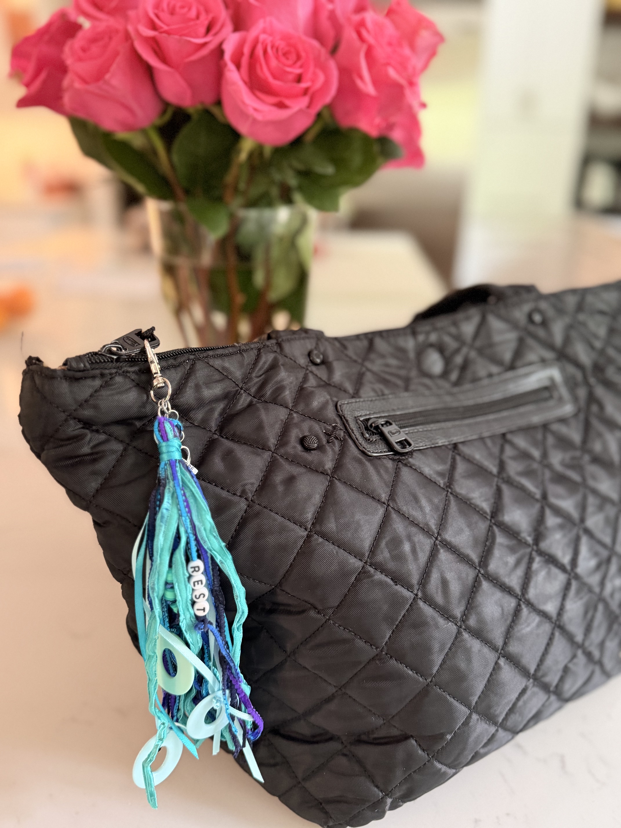  "REST" Boho Tassel Charm