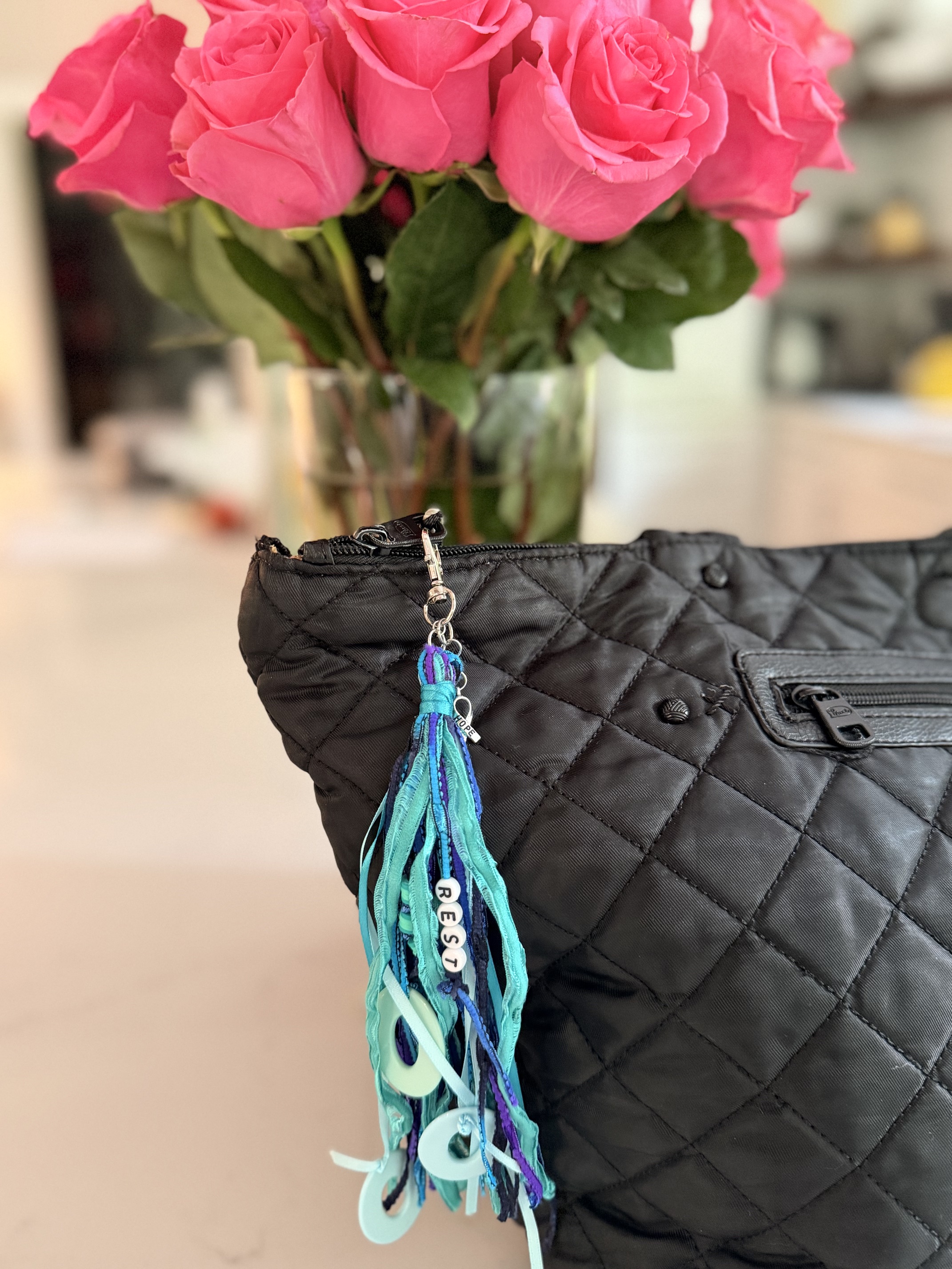  "REST" Boho Tassel Charm