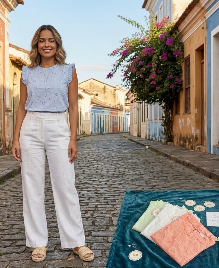 Blusa Feminina Bordada