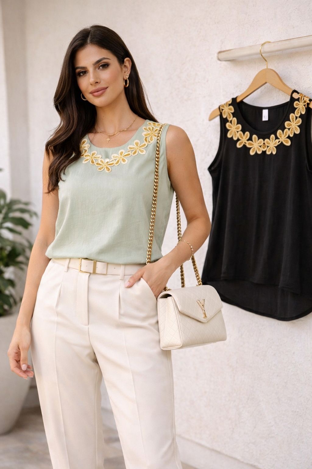 Regata Bordada Elegante