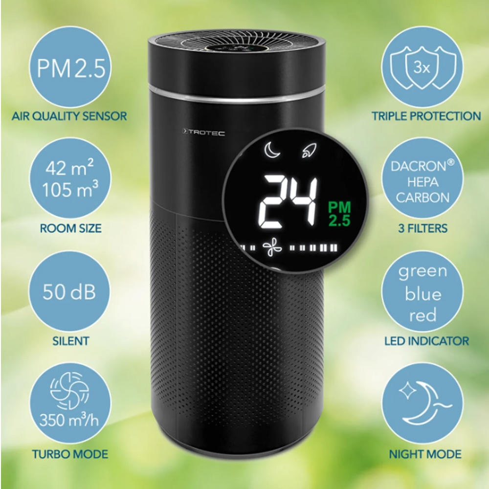 Oro valytuvas Trotec AirgoClean 171 E su HEPA filtru
