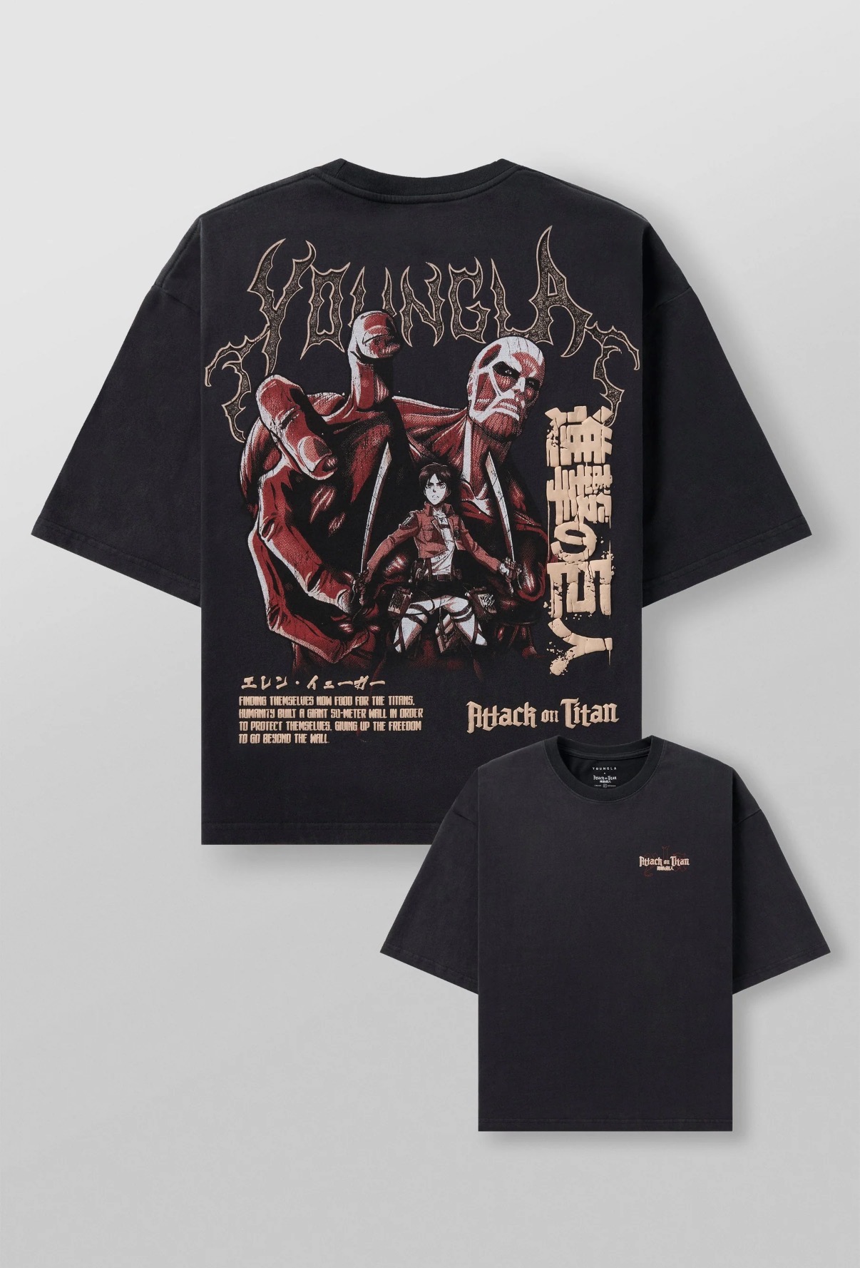 Camiseta YoungLA x Attack on Titan
