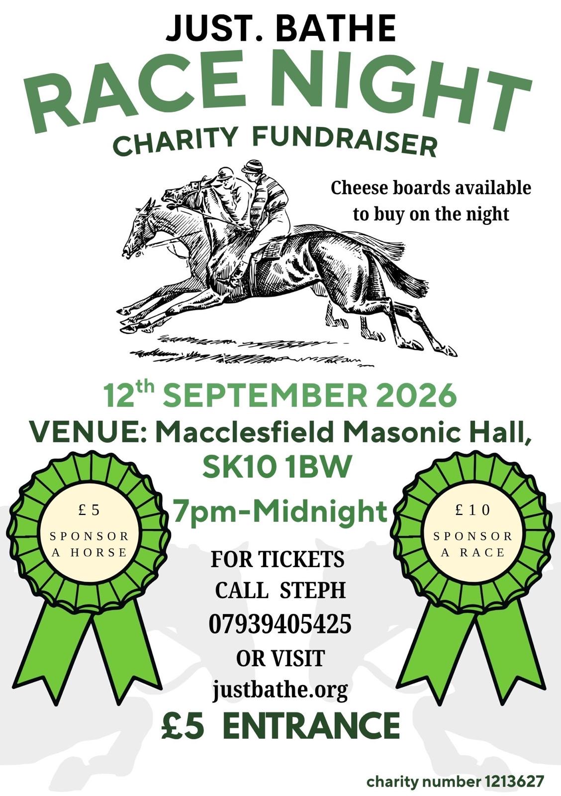 Race Night Charity Fundraiser Digital Ticket