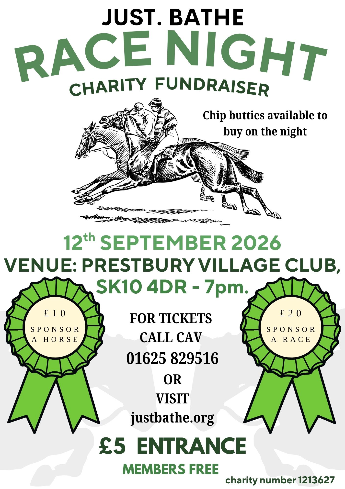 Race Night Charity Fundraiser Digital Ticket