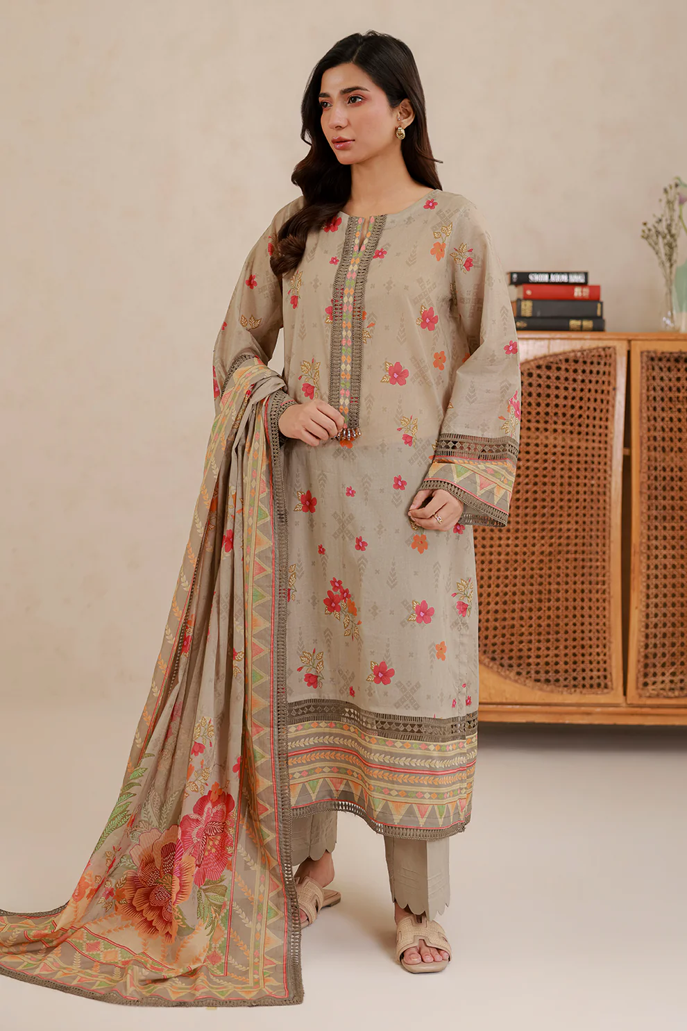 Women Unstitched 3 Piece Lawn Suit WLS-007