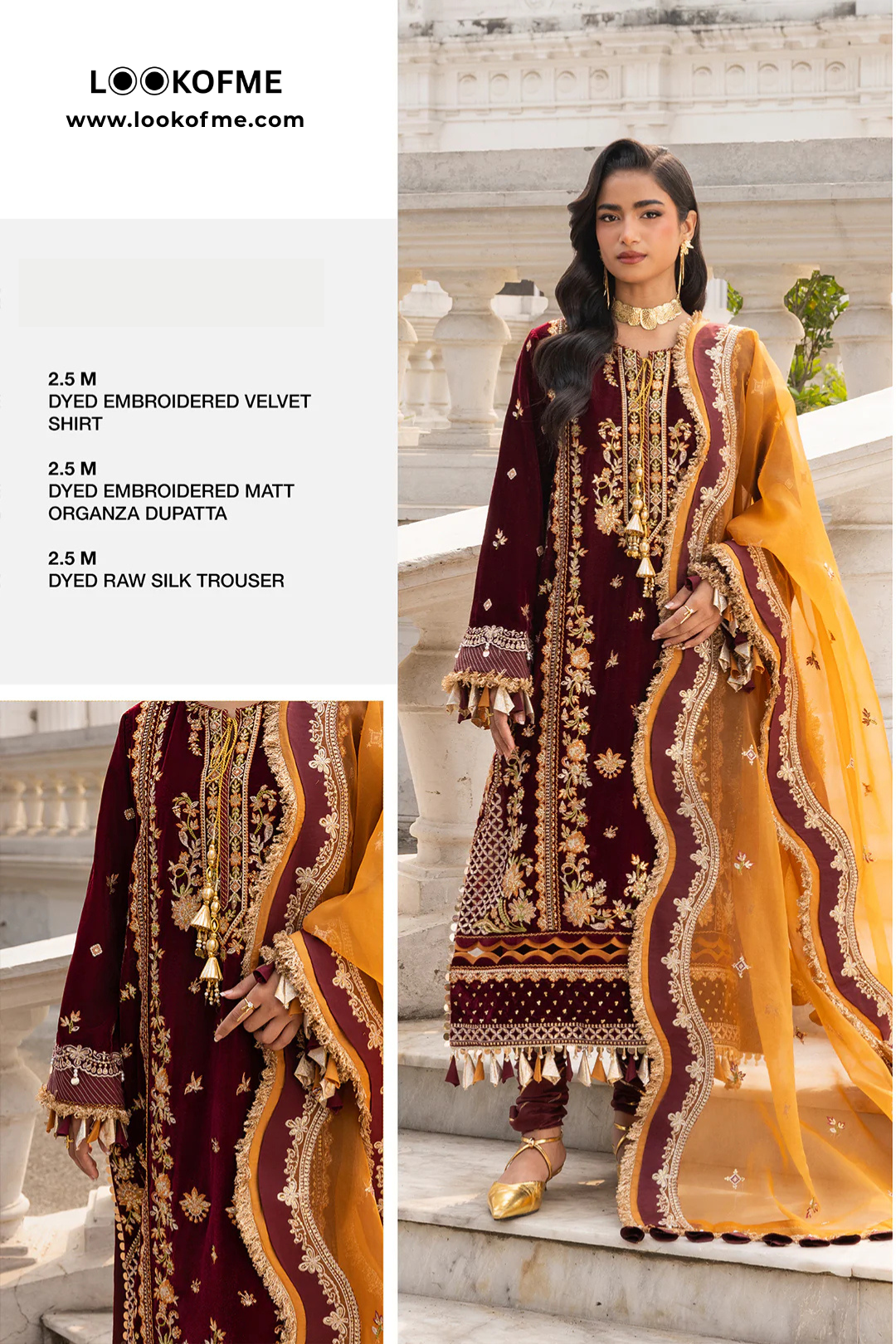 Women Unstitched 3 Piece Luxury Embroidered Suit LUX-005