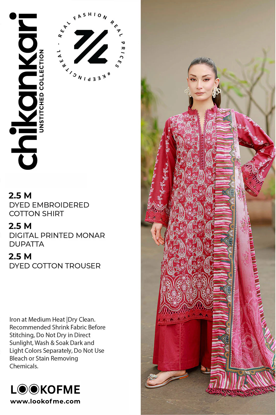 Women Unstitched 3 Piece Embroidered Suit WES-004