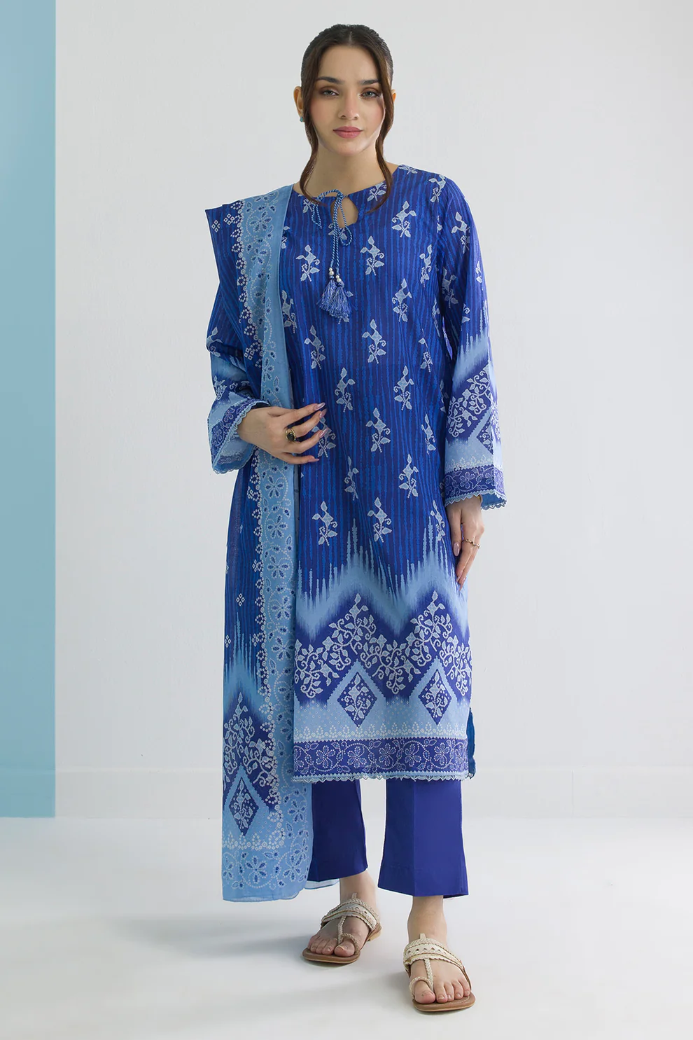 Women Stitched 3 Piece Embroidered Suit – WST-006