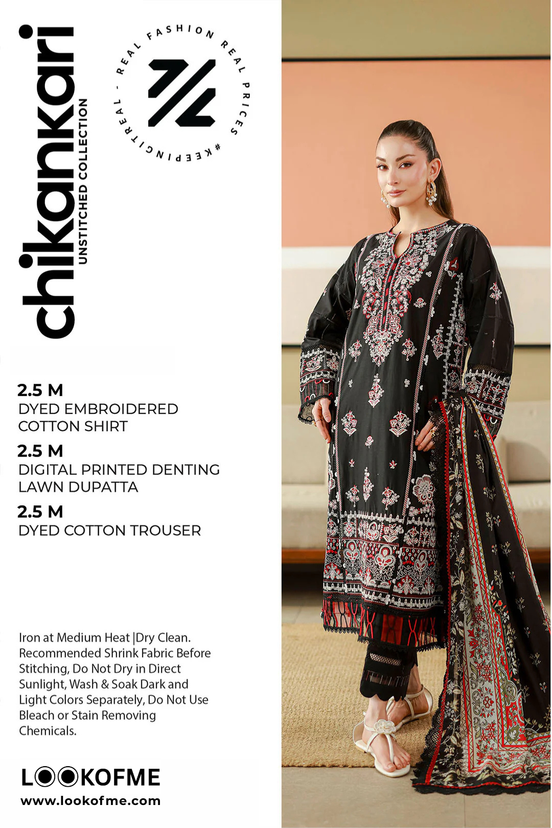 Women Unstitched 3 Piece Embroidered Suit WES-005