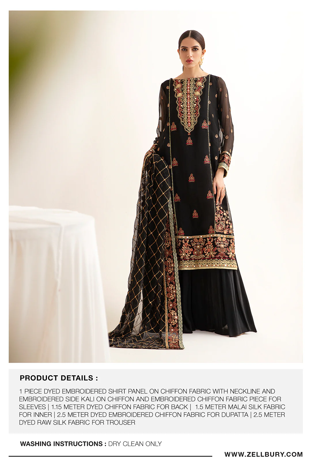Women Unstitched 3 Piece Luxury Embroidered Suit – LUX-001